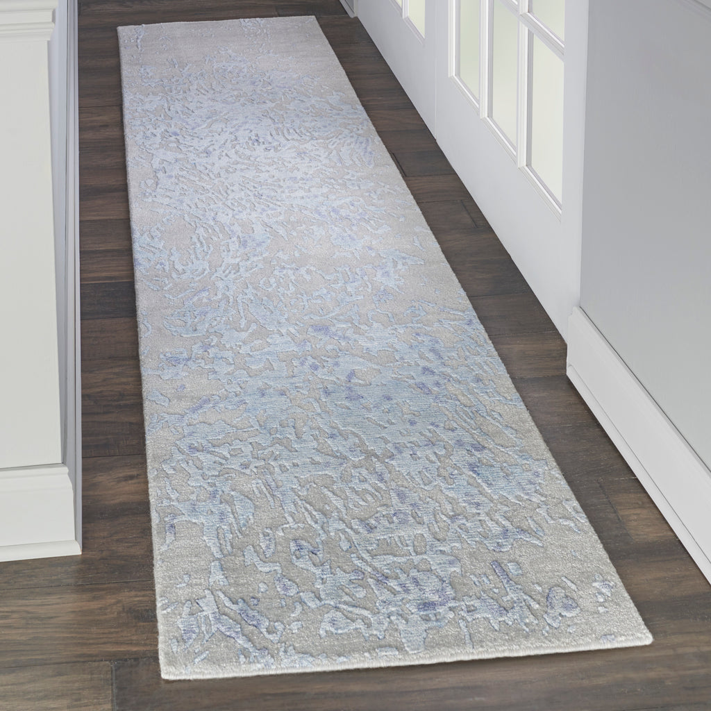 nourison silk shadows sha18 grey blue rug