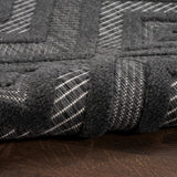 nourison versatile nrv01 charcoal black rug