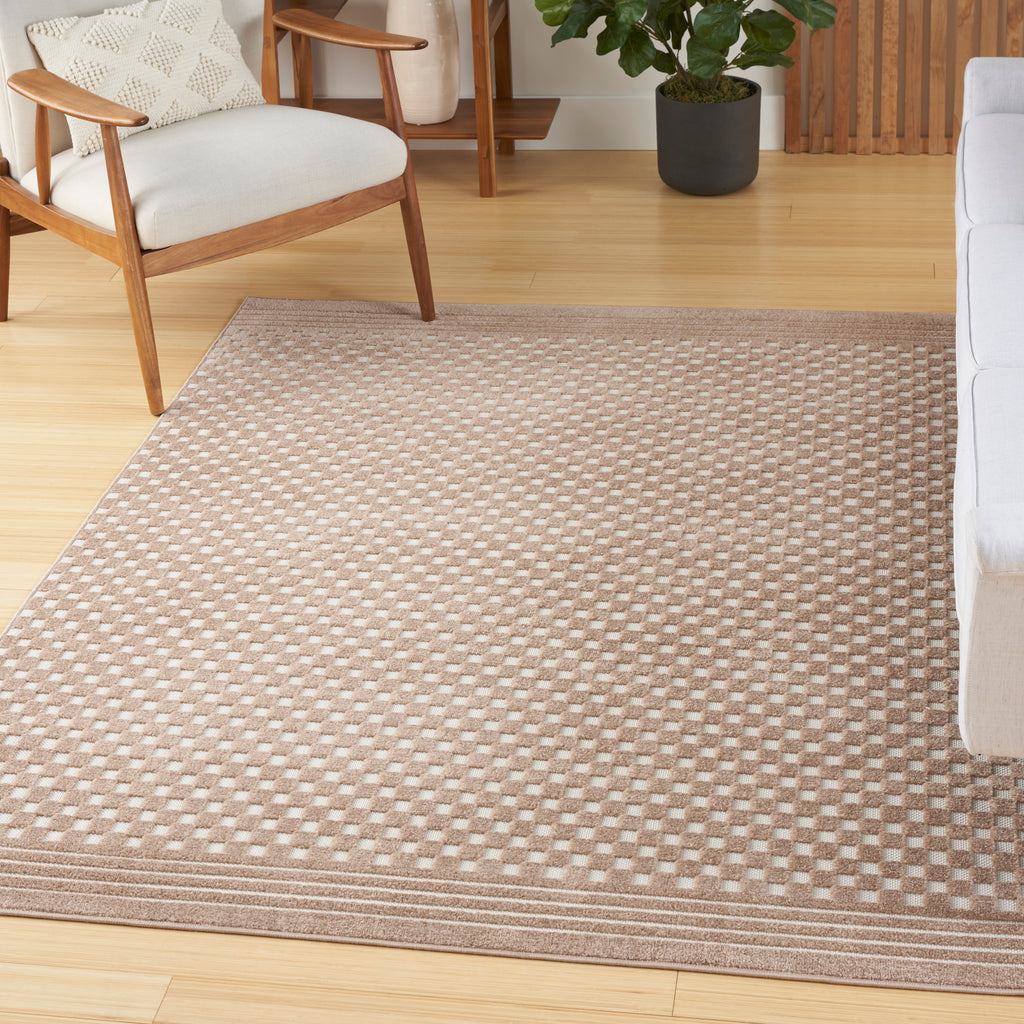 nourison care free caf02 brown rug