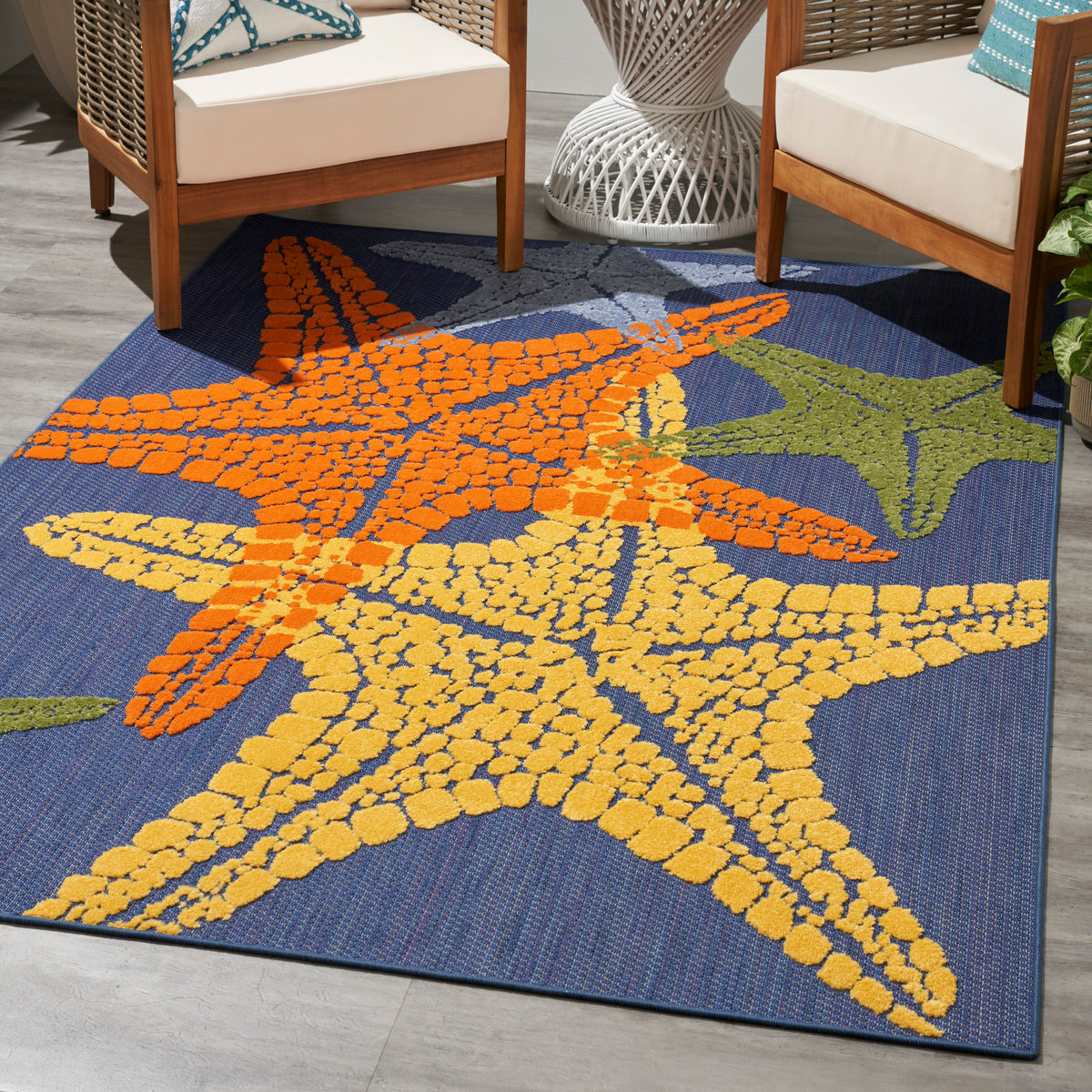 nourison aloha alh28 blue multicolor rug