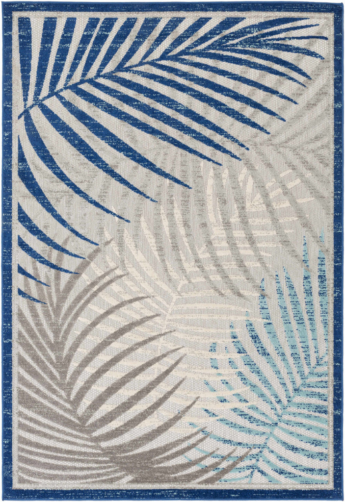 Hauteloom Liberal LIBER Aqua Machine Made Polypropylene Rug