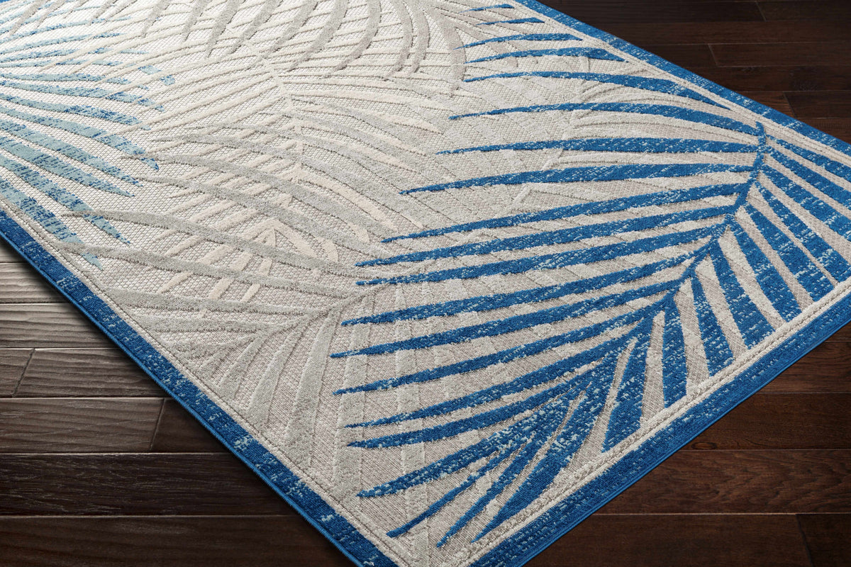 Hauteloom Liberal LIBER Aqua Machine Made Polypropylene Rug