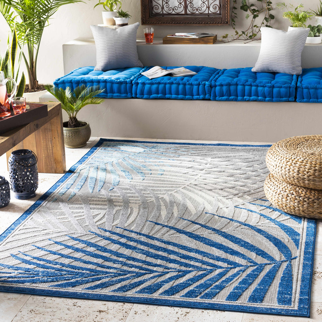 Hauteloom Liberal LIBER Aqua Machine Made Polypropylene Rug