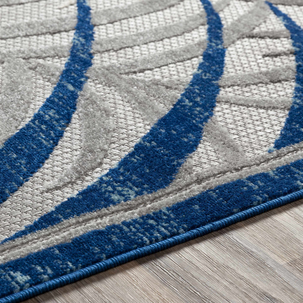 Hauteloom Liberal LIBER Aqua Machine Made Polypropylene Rug