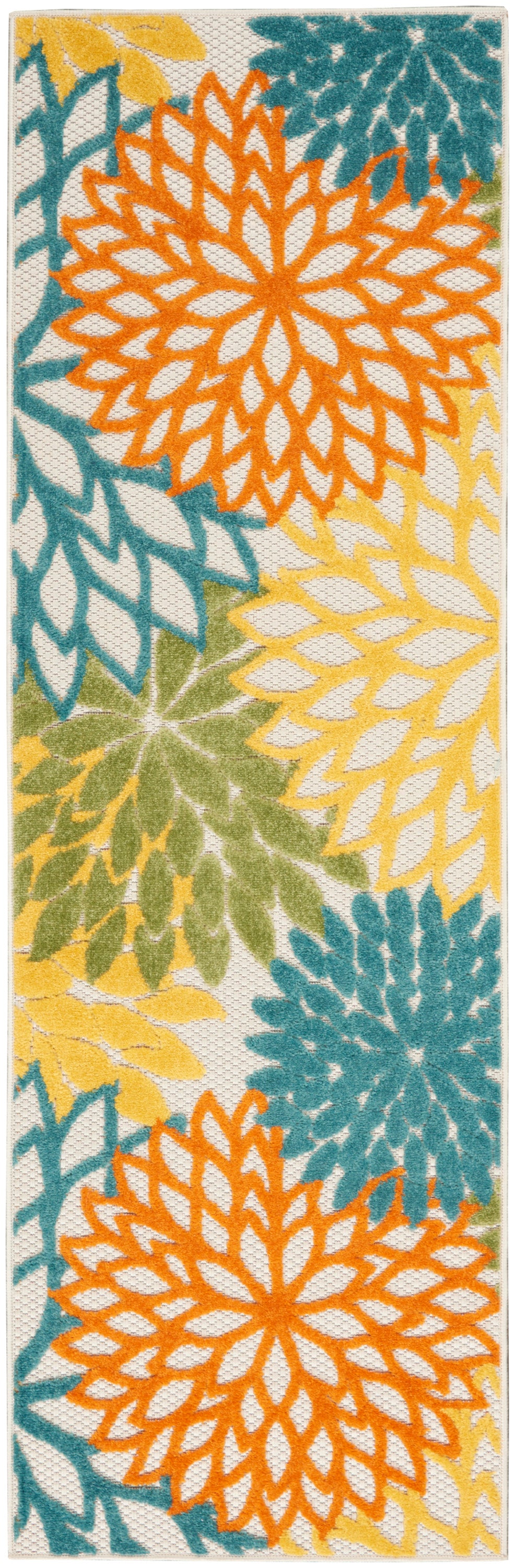nourison aloha alh05 turquoise multicolor rug