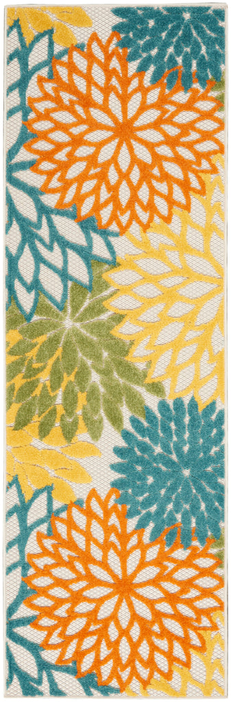 nourison aloha alh05 turquoise multicolor rug