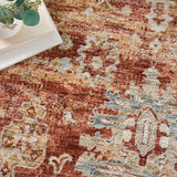 nourison sahar shr02 rust rug