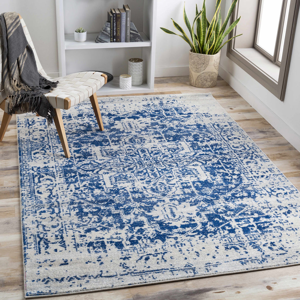 Hauteloom Limestone LIM Medium Gray Machine Made Polypropylene Rug
