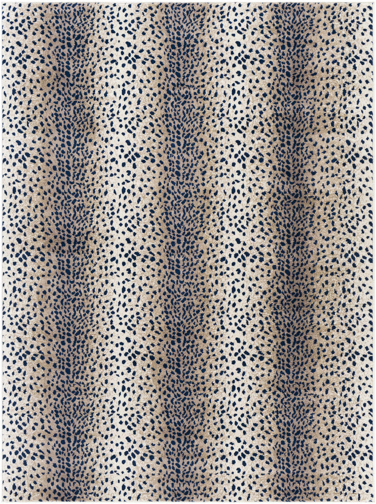 Hauteloom Livingston LIVI Navy Machine Made Polypropylene Rug