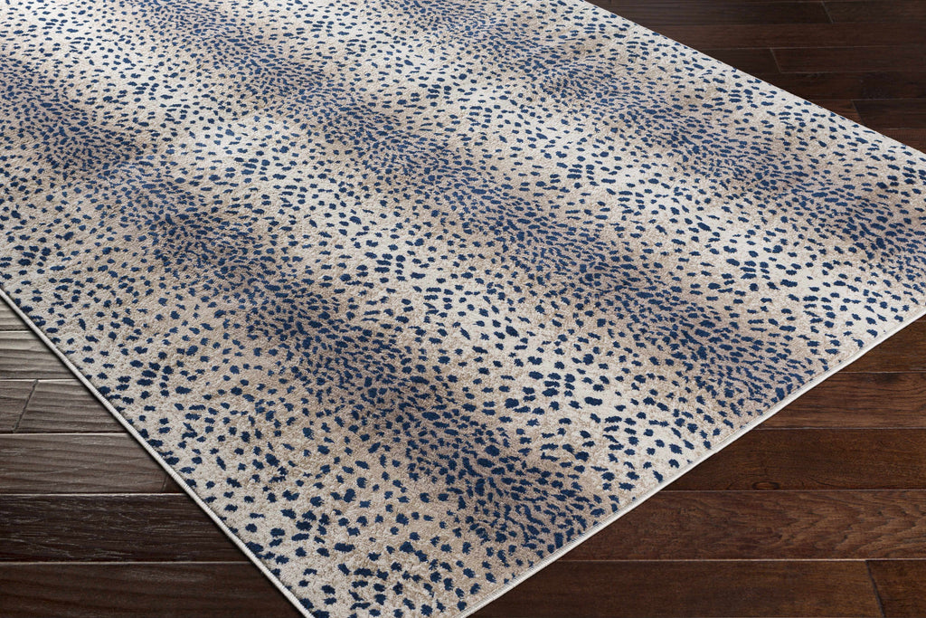 Hauteloom Livingston LIVI Navy Machine Made Polypropylene Rug