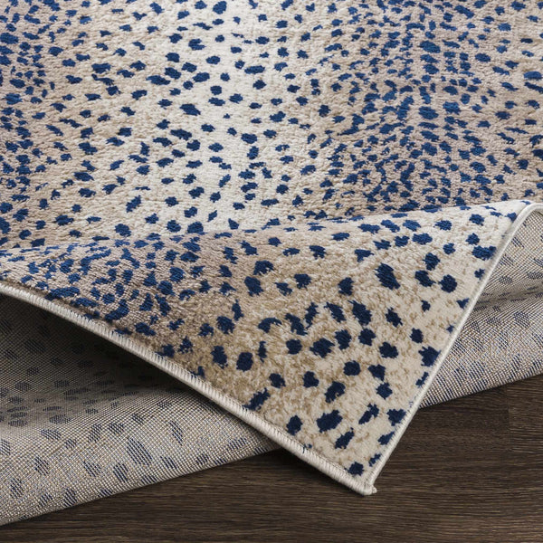Hauteloom Livingston LIVI Navy Machine Made Polypropylene Rug
