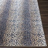Hauteloom Livingston LIVI Navy Machine Made Polypropylene Rug
