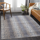 Hauteloom Livingston LIVI Navy Machine Made Polypropylene Rug