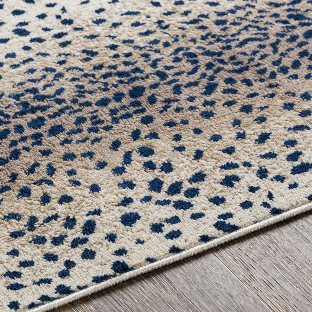 Hauteloom Livingston LIVI Navy Machine Made Polypropylene Rug