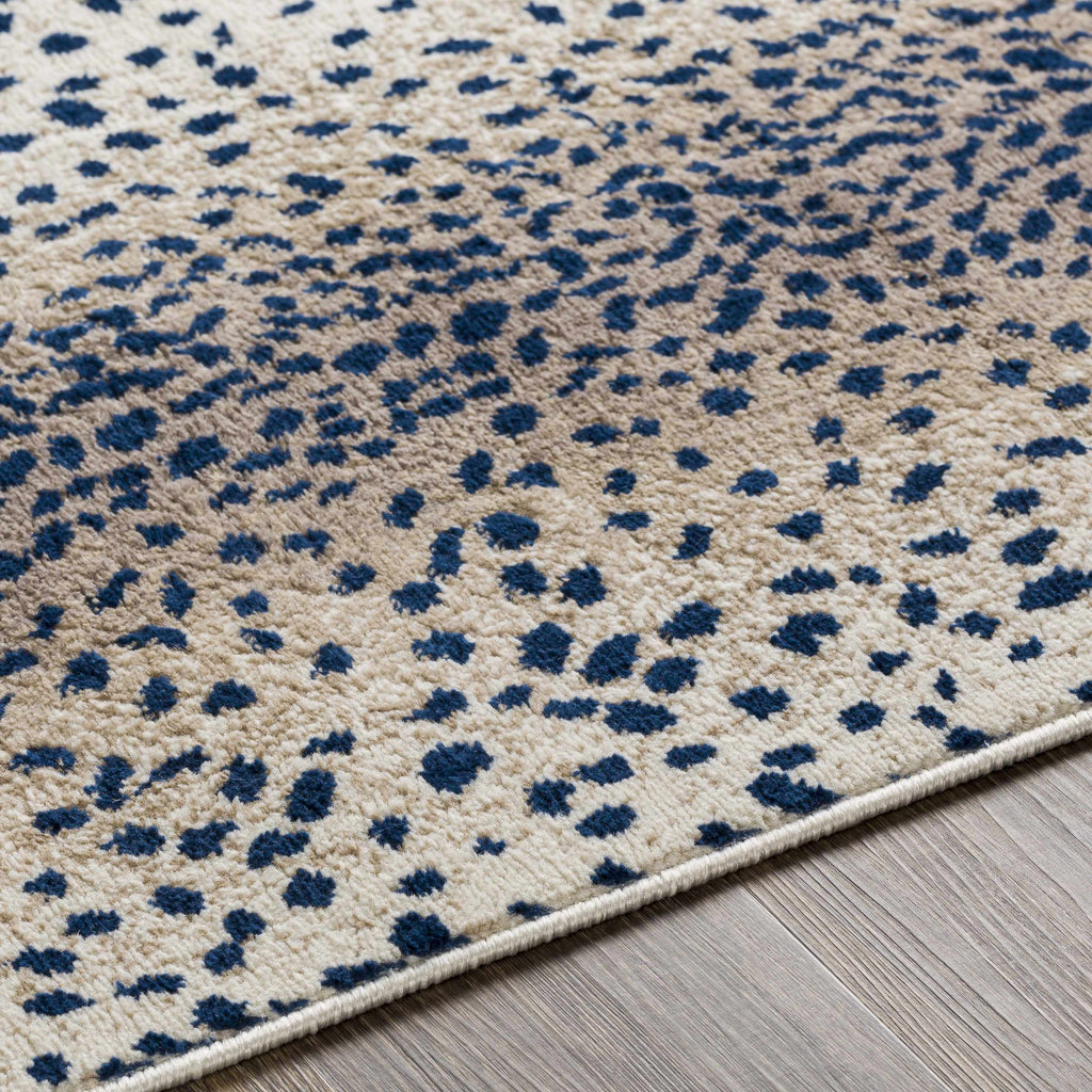 Hauteloom Livingston LIVI Navy Machine Made Polypropylene Rug