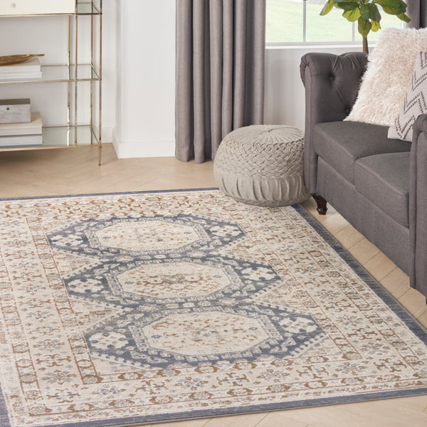 nourison serenity home srh01 ivory blue rug