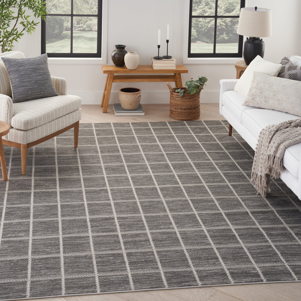nourison serenity home srh05 grey ivory rug