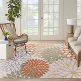 nourison aloha alh05 ivory multicolor rug