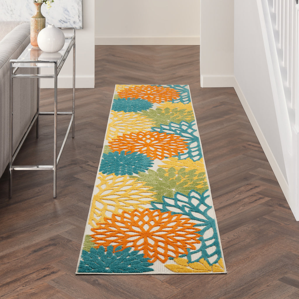 nourison aloha alh05 turquoise multicolor rug