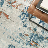 nourison quarry qua01 beige blue rust rug