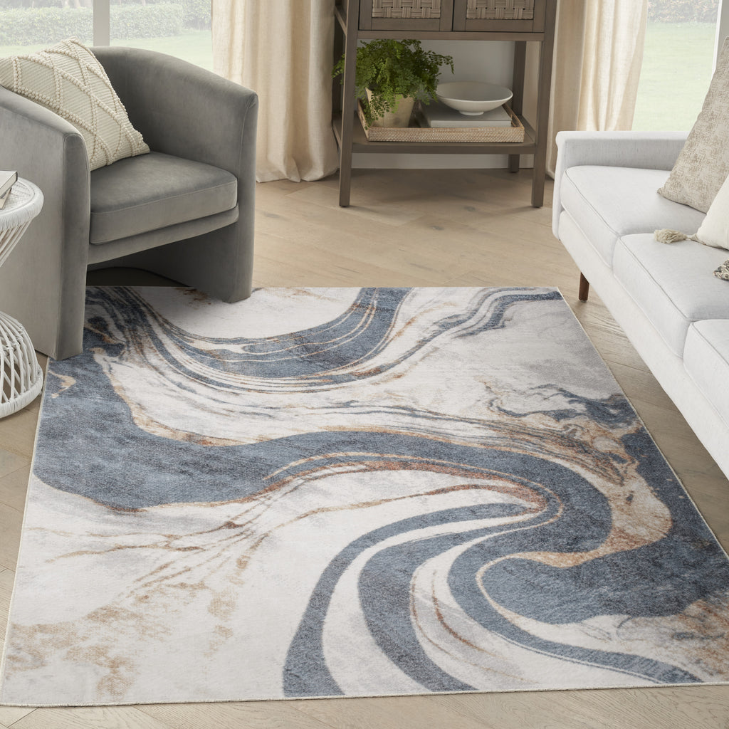 nourison astra machine washable asw15 ivory blue rug