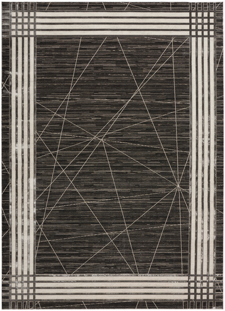 nourison desire dsr01 charcoal silver rug
