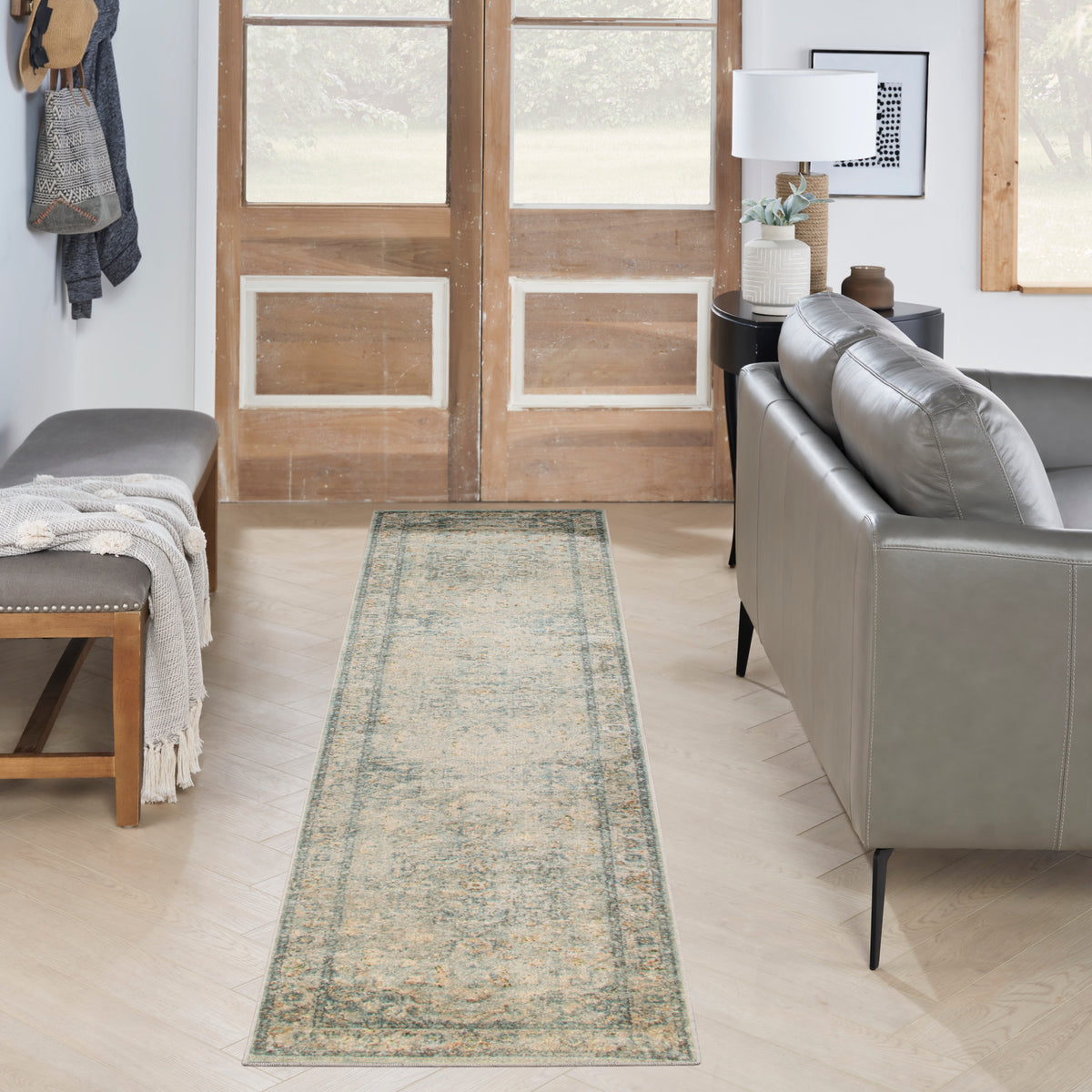 nourison astra machine washable asw12 light blue rug