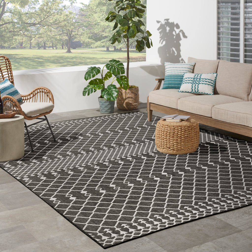 nourison positano pos02 black rug