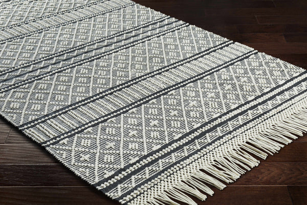 Hauteloom Leon LNHW White Woven/Flatwoven Wool Rug