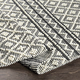 Hauteloom Leon LNHW White Woven/Flatwoven Wool Rug