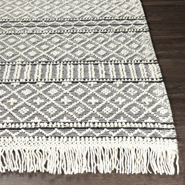 Hauteloom Leon LNHW White Woven/Flatwoven Wool Rug