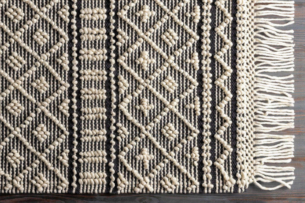 Hauteloom Leon LNHW White Woven/Flatwoven Wool Rug