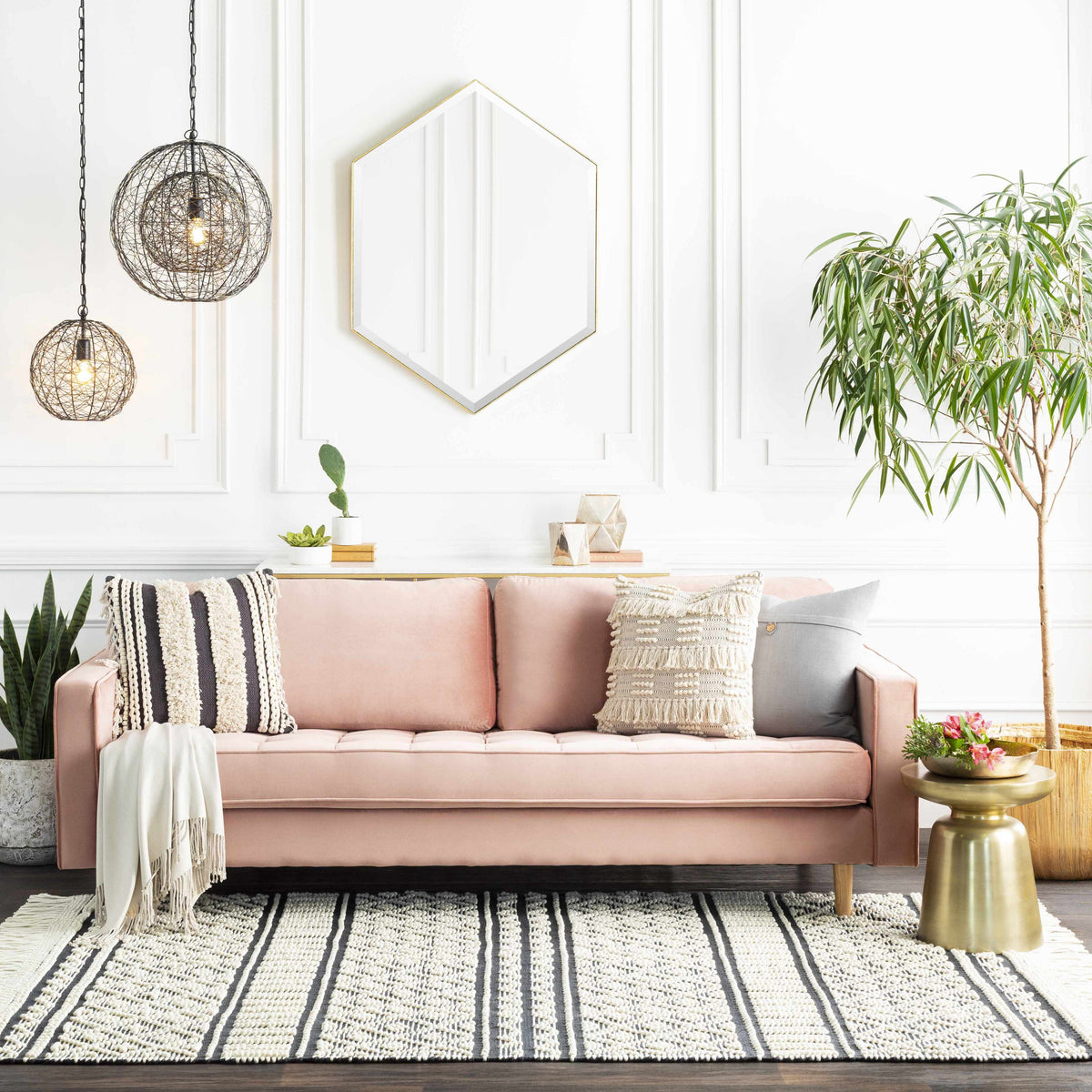 Hauteloom Leon LNHW White Woven/Flatwoven Wool Rug