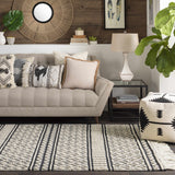Hauteloom Leon LNHW White Woven/Flatwoven Wool Rug