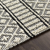Hauteloom Leon LNHW White Woven/Flatwoven Wool Rug