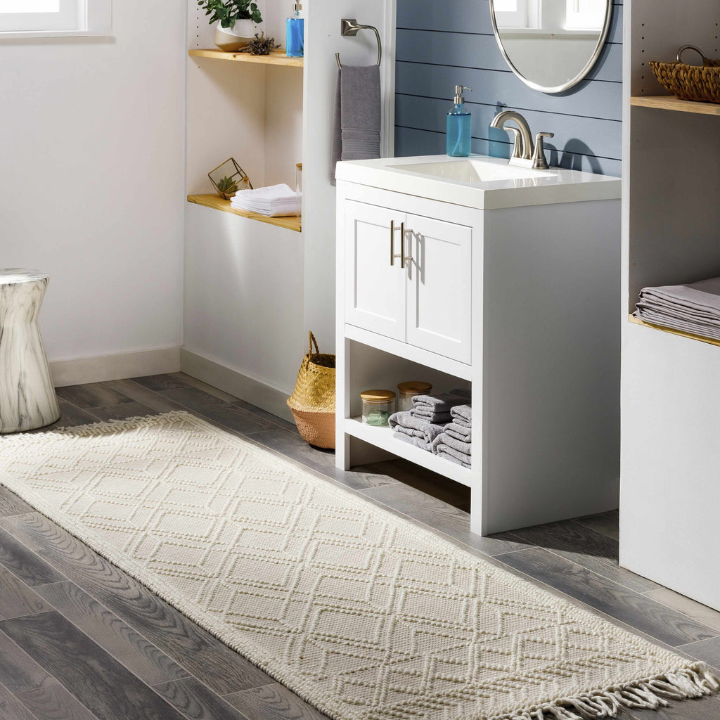 Hauteloom Leonardtown LNRD Ivory Woven/Flatwoven Cotton Rug