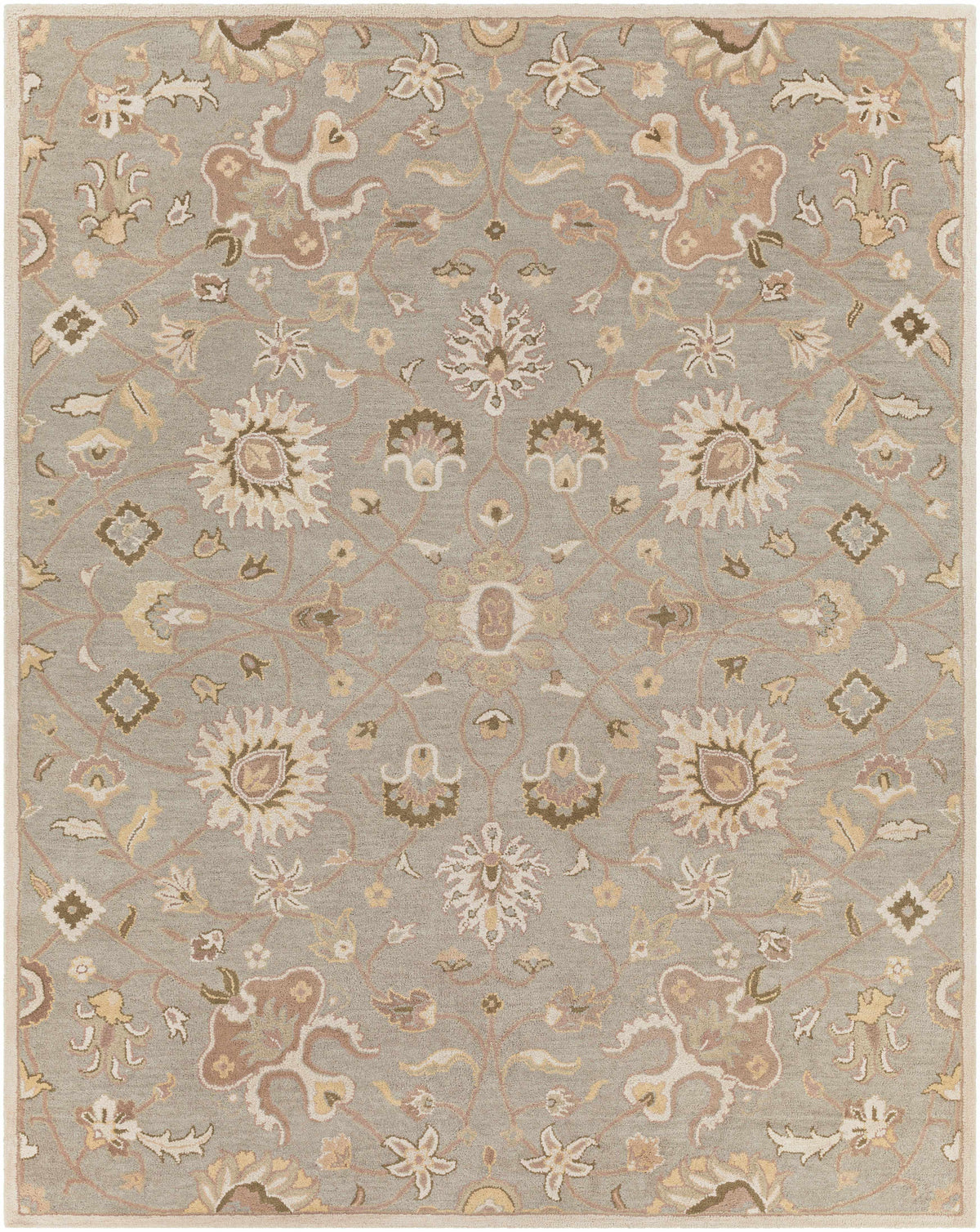 Hauteloom Logville LOGV Mauve Hand Tufted Wool Rug