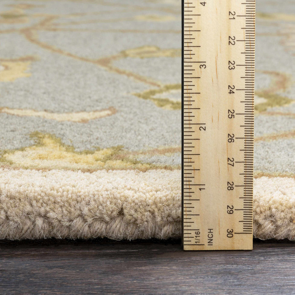 Hauteloom Logville LOGV Mauve Hand Tufted Wool Rug