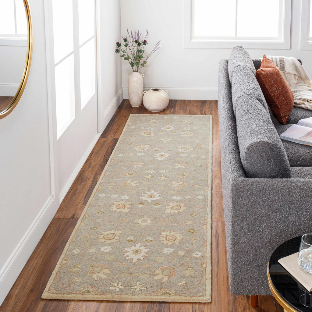 Hauteloom Logville LOGV Mauve Hand Tufted Wool Rug