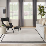 nourison nourison essentials nre02 ivory black rug