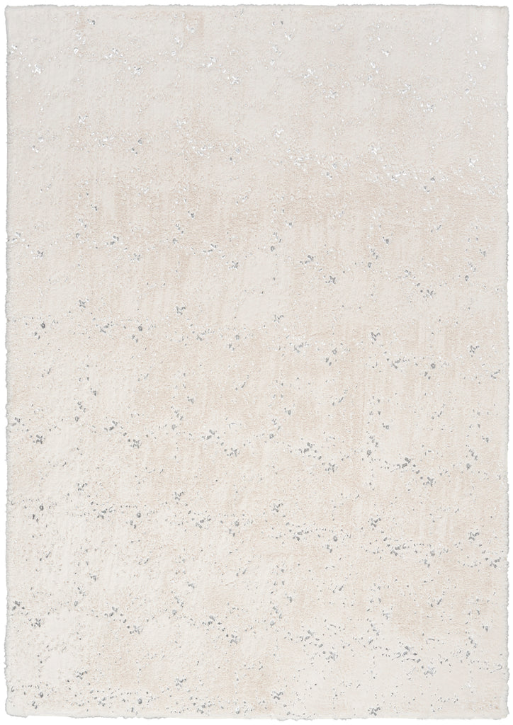 nourison cozy shimmer csh01 ivory silver rug
