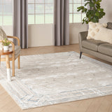 nourison glitz glz03 ivory taupe rug