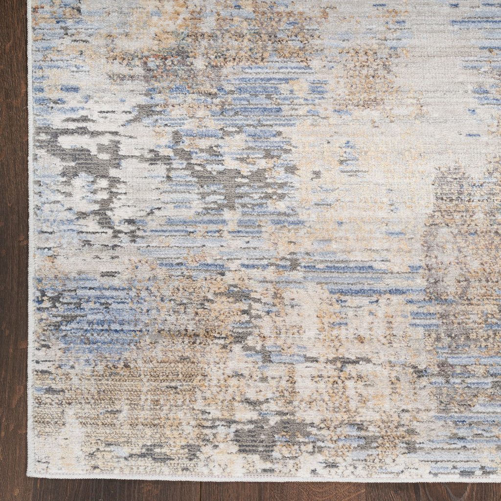 nourison abstract hues abh01 grey blue rug