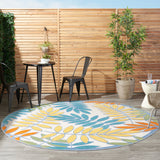 nourison aloha alh18 ivory multi rug