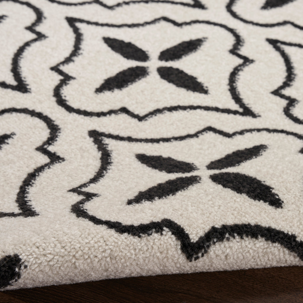 nourison nourison essentials nre04 ivory black rug