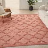 nourison easy care nes01 coral orange rug