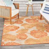 nourison garden oasis goa04 coral rug