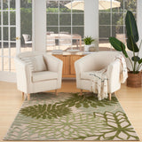 nourison aloha alh05 ivory green rug