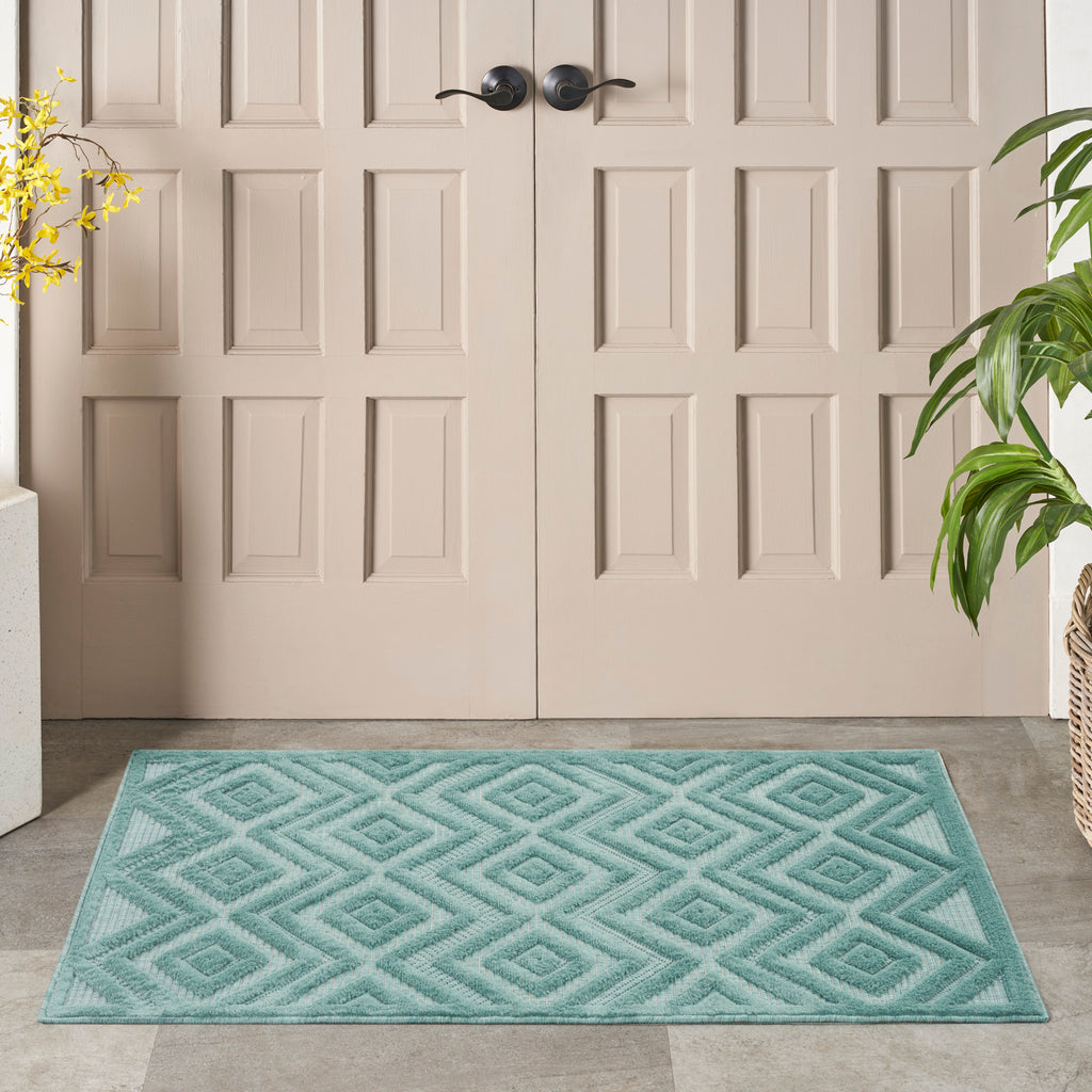 nourison versatile nrv01 aqua teal rug