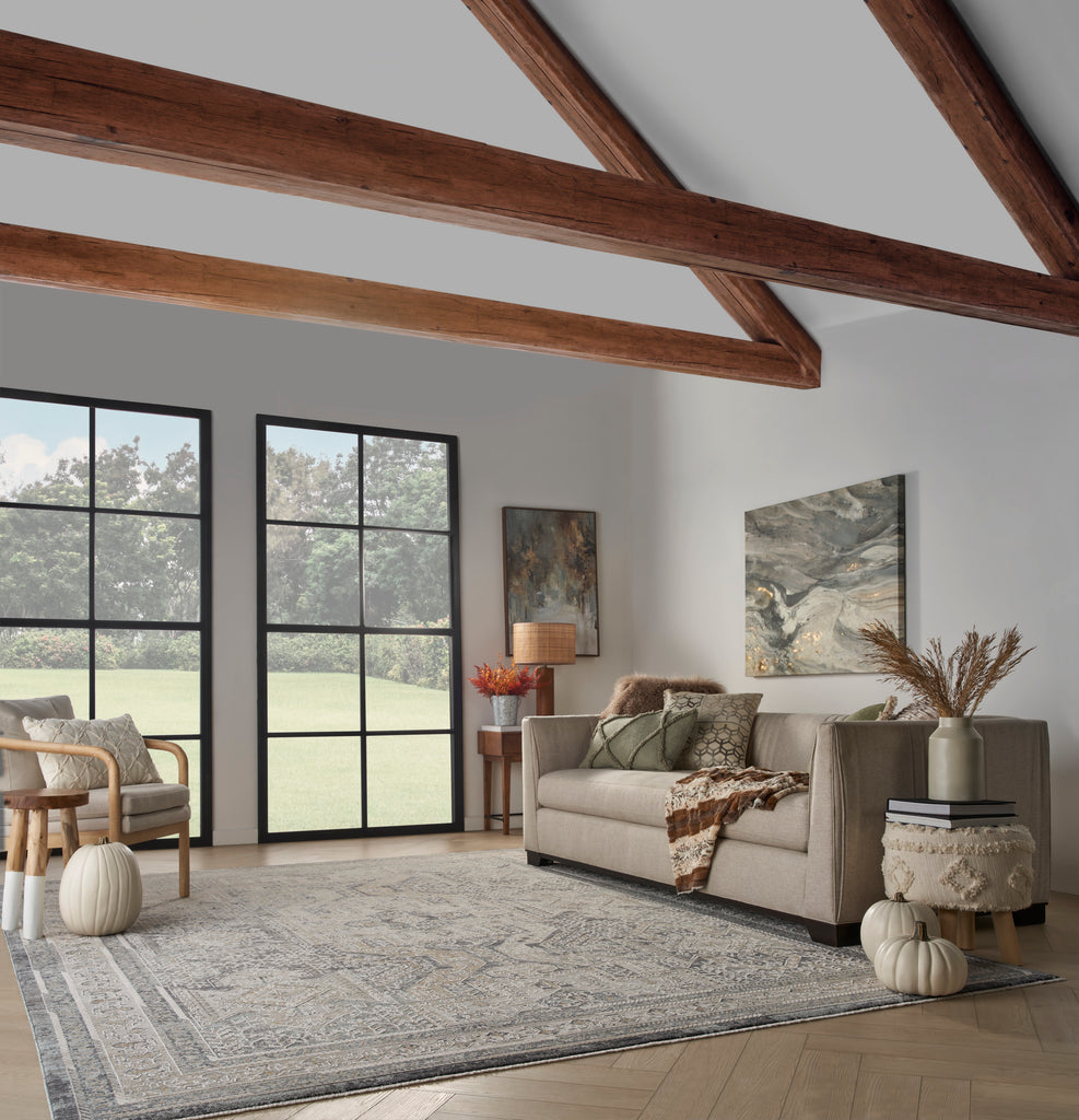 nourison lynx lnx01 ivory charcoal rug